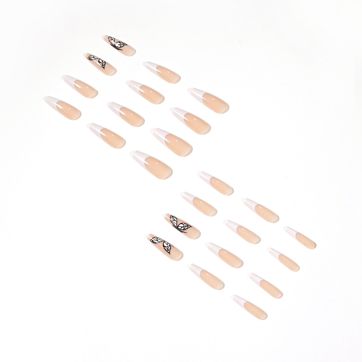 White French Butterfly Nail Set