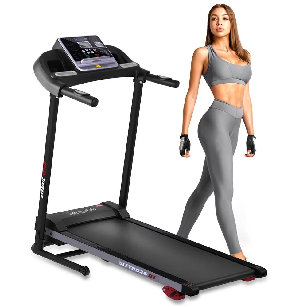 Foldable Treadmill Home Fitness Equipment with LCD for Walking & Running.