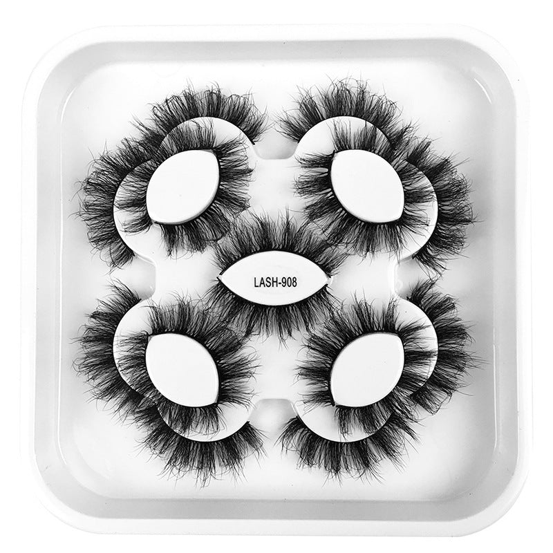 9 Pairs Double-layer Thick Cross Eyelashes