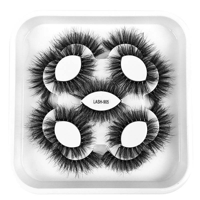 9 Pairs Double-layer Thick Cross Eyelashes