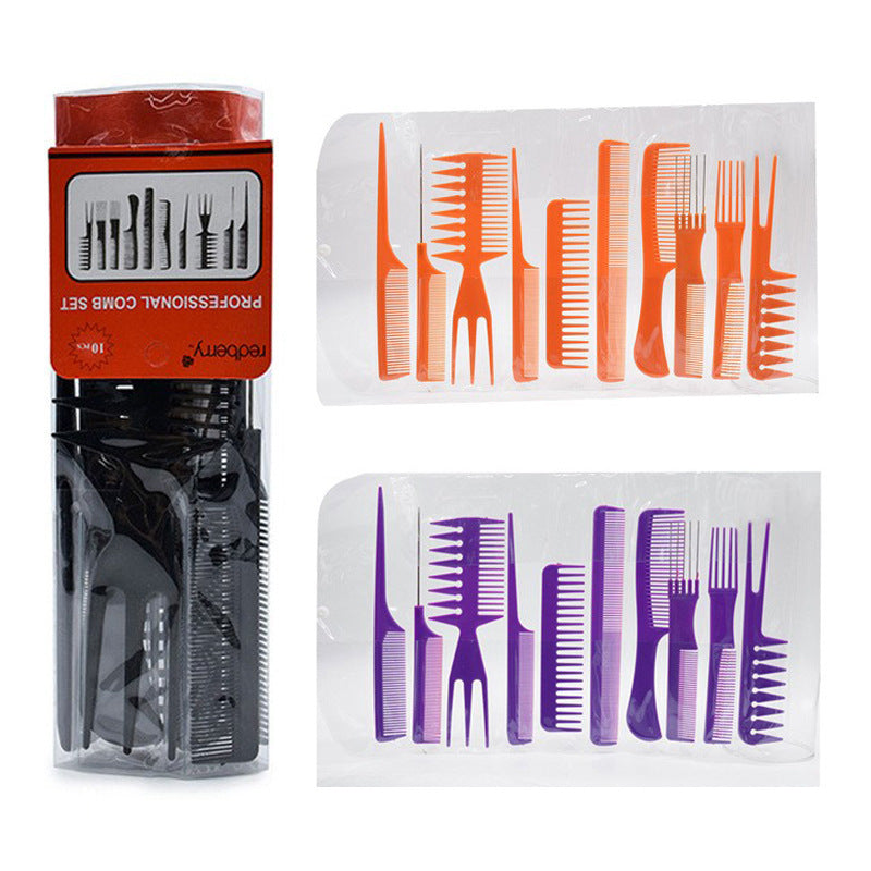 10Pc Hair Salon Comb Set