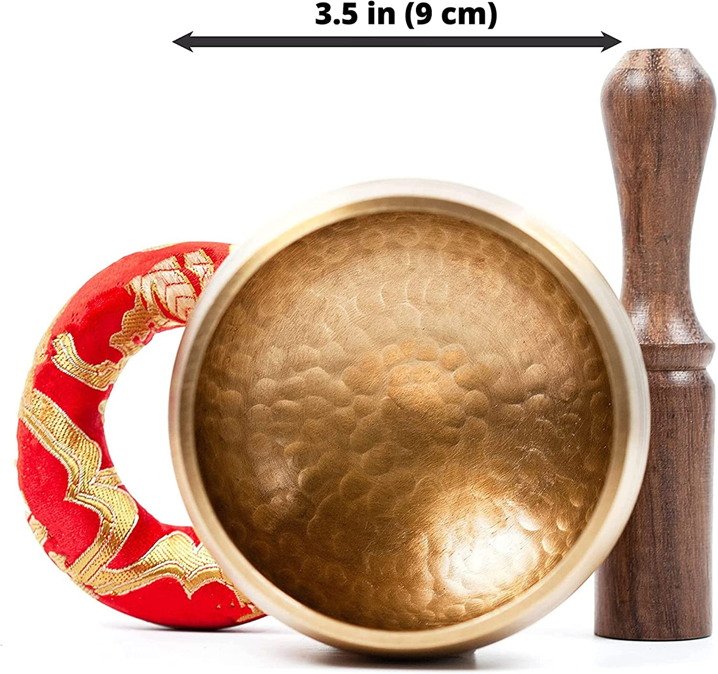 Tibetan Singing Bowl Set - Bronze Style - Easy to Play - Authentic Handcrafted Mindfulness Meditation Holistic Sound 7 Chakra Healing Gift by  (3.5")