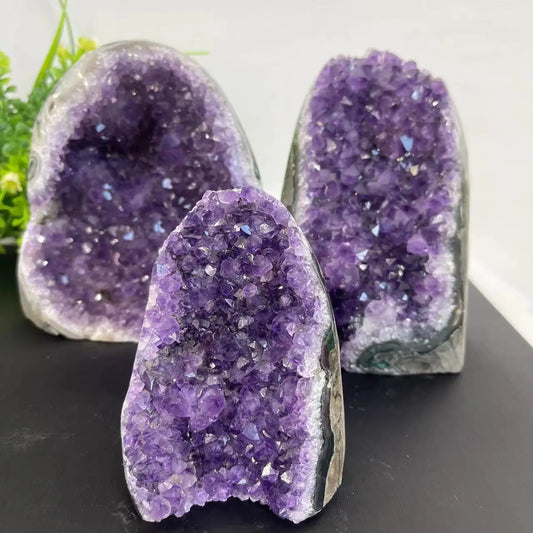 Natural Crystal Cluster Amethyst Stone Geode Raw Quartz Minerals Real Uruguay Home Decoration Spiritual Chakra Reiki