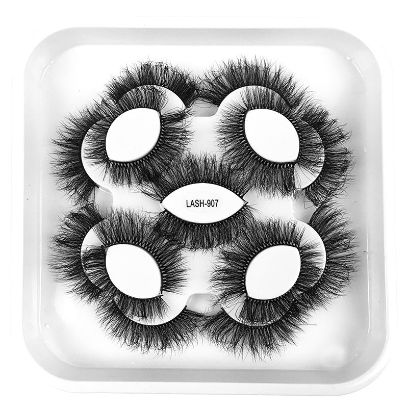 9 Pairs Double-layer Thick Cross Eyelashes