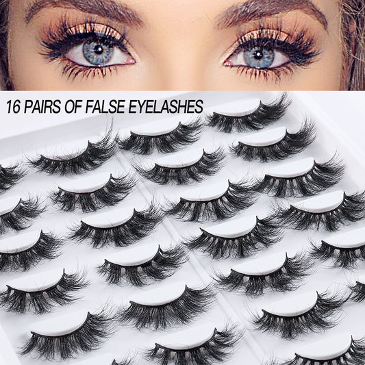 16 Pairs Curling Thick Eyelashes