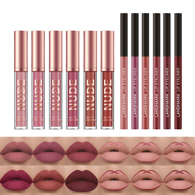 Lip Liner & Lipstick 12 Pcs Makeup Set