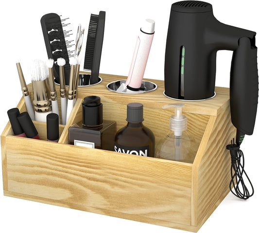 Wooden Hair Tool Organizer 