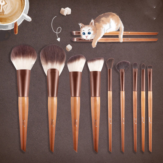 Red Highlight Makeup Brush Set