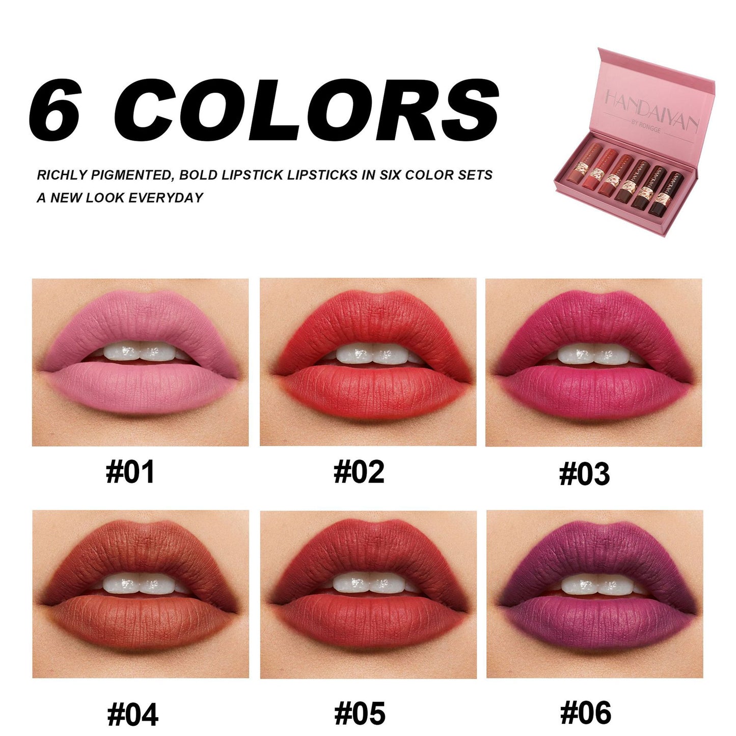 Matte Lipstick Set Natural Color