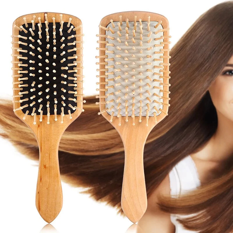 Natural Wooden Hairbrush Comb